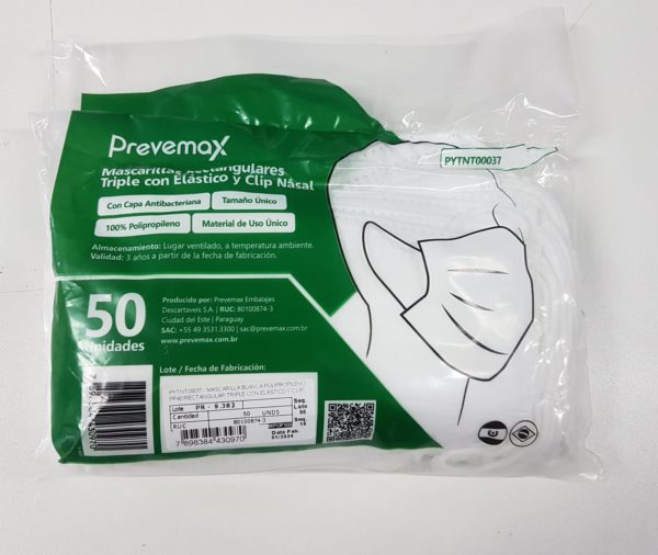 Mascarilla para Adultos Triple Capa de 50 piezas. - Imagen 2