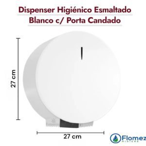Dispenser Higienico Esmaltado Blanco C/ Porta Candado