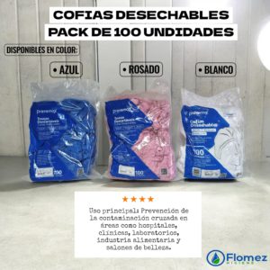 Cófia Descartable paq 100 unidades