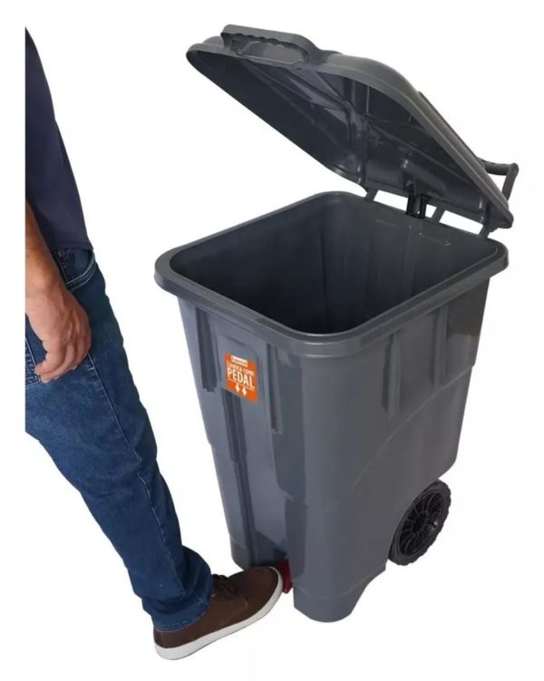 Basurero con Rueda y Pedal TRA Gris 90 L y 120 L - Imagen 3