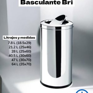 Basurero Inox Tapa Basculante Bri