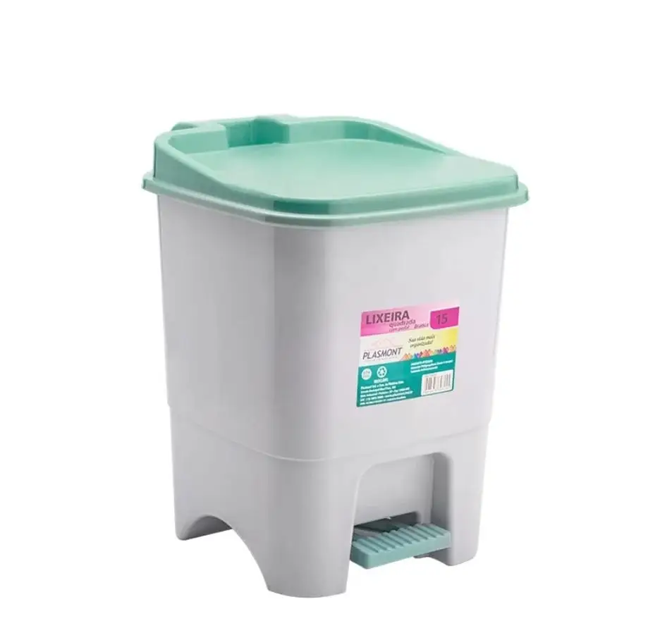 Basureros plasticos con tapa y pedal best sale