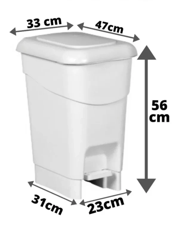 Basurero con Pedal Blanco 40LT