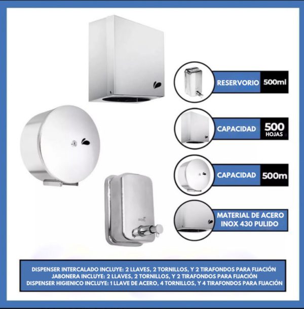 Kit Dispensers Inoxidables - Imagen 4