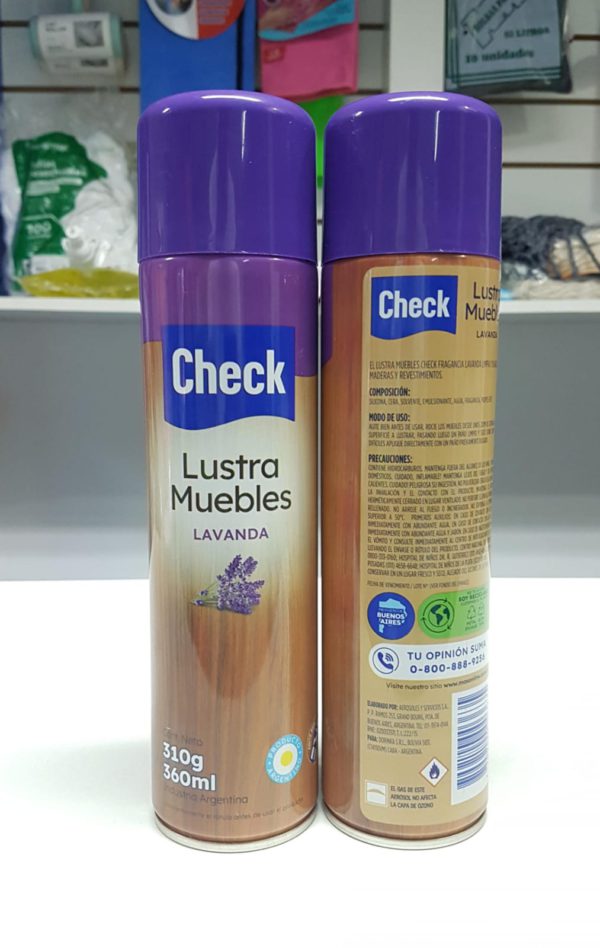 Lustra Muebles Aerosol Check  360 mL. - Imagen 2