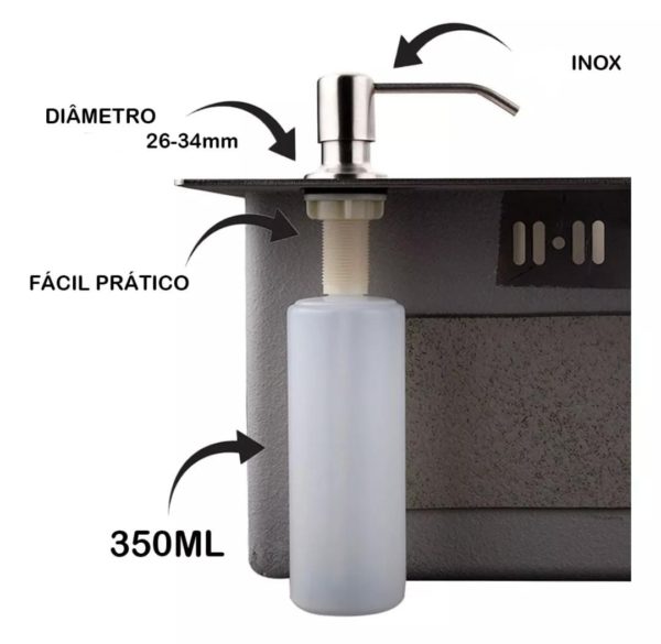 Dispenser Jabon Mesada Embutida - Imagen 3