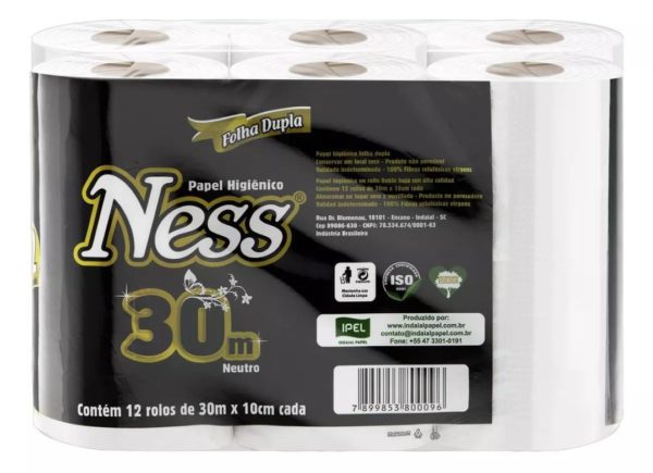 Papel Higienico Ness Doble Hoja 30 m, Pack x 12 unid. - Imagen 2