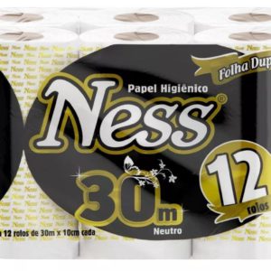 Papel Higienico Ness Doble Hoja 30 m, Pack x 12 unid.