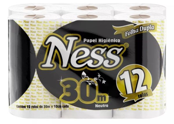 Papel Higienico Ness Doble Hoja 30 m, Pack x 12 unid.