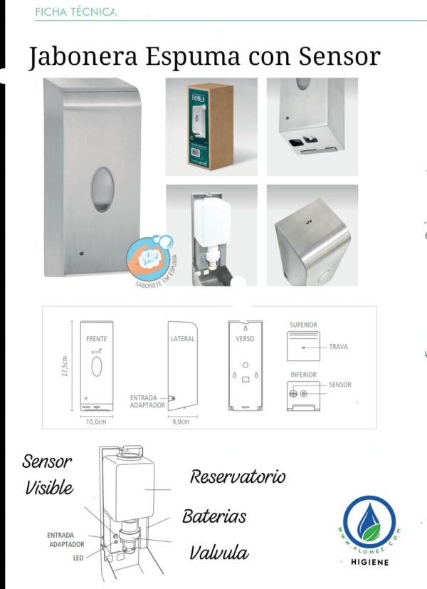 Dispenser Jabon Liquido Inox Automatico - Imagen 7