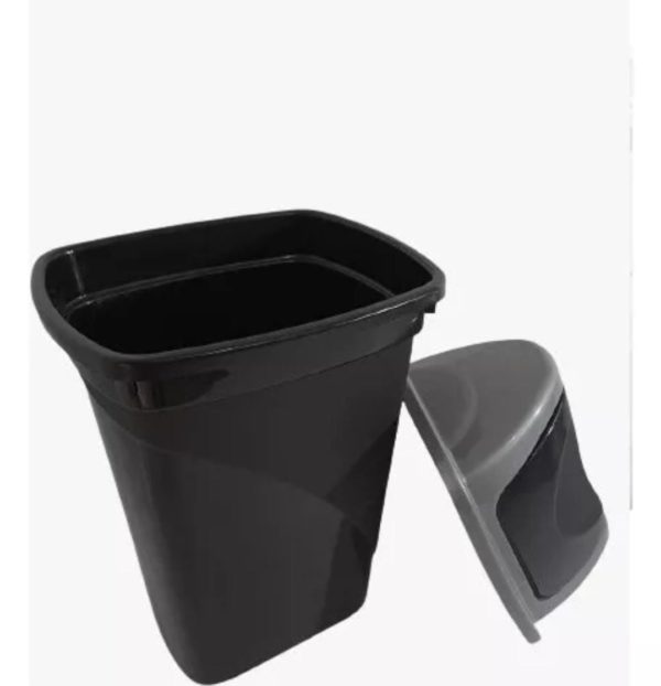 Basurero Basculante PlasM  Negro 30 L - Imagen 2