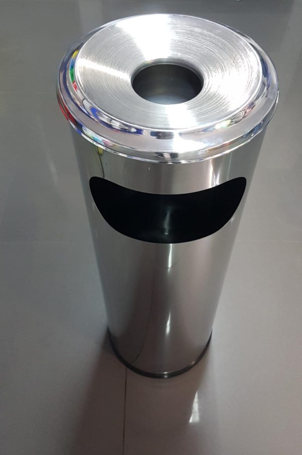 Basurero Cenicero  Inox Gogle Top laminar 30 L