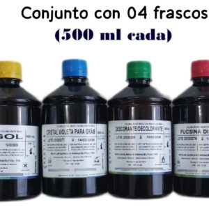 Kit utilizado para la coloración de Gram