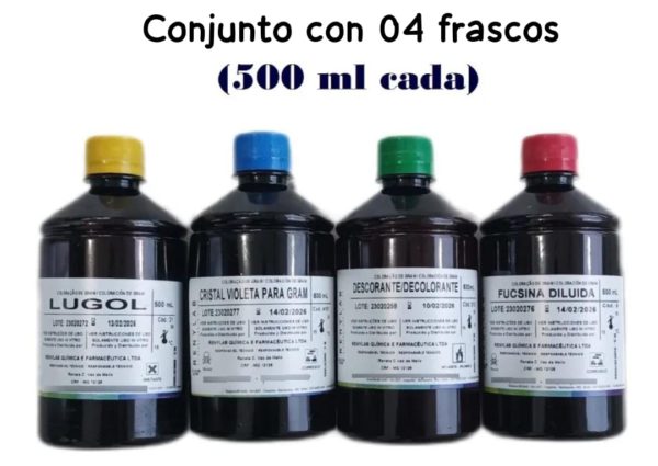 Kit utilizado para la coloración de Gram