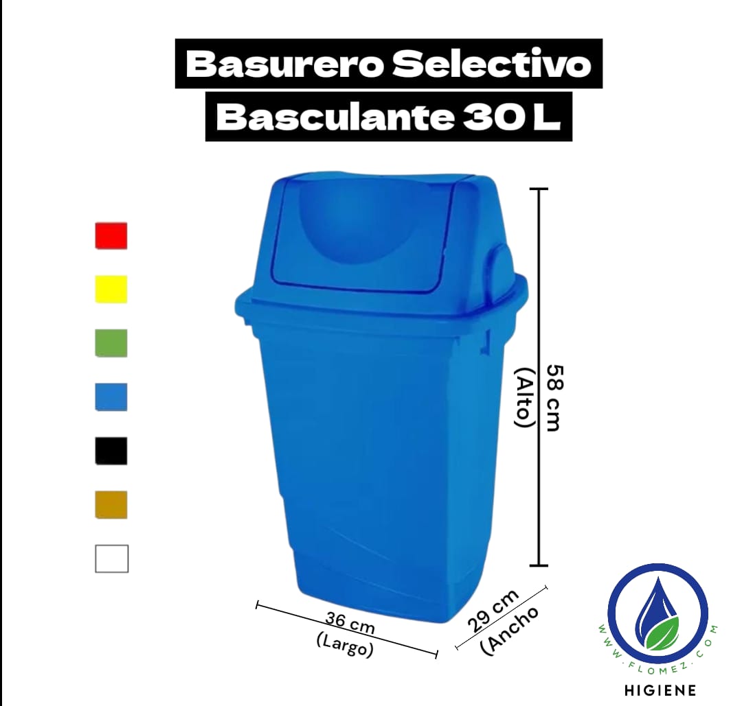 Basurero Selectivo Basculante 30 L