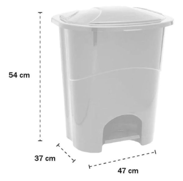Basurero Blanco Pedal CSJ  40 L - Imagen 2