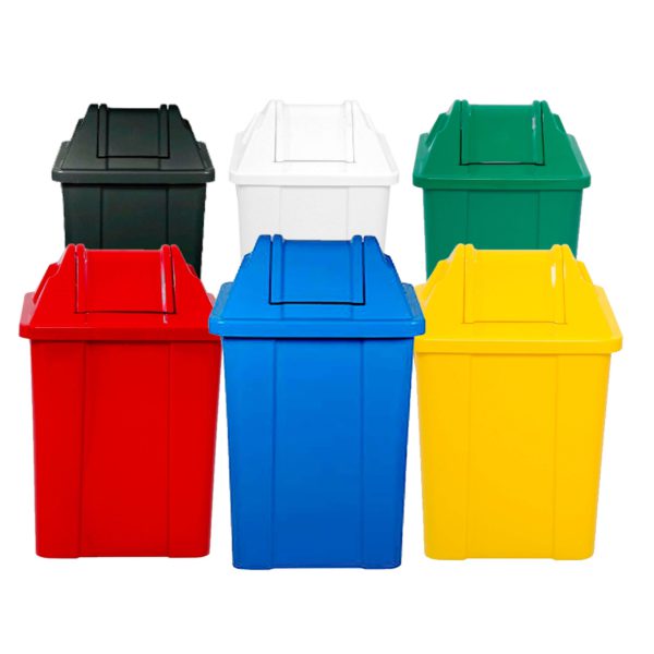 Basurero Basculante de 100 L Cuadra (85x45x45 cm) - Imagen 3