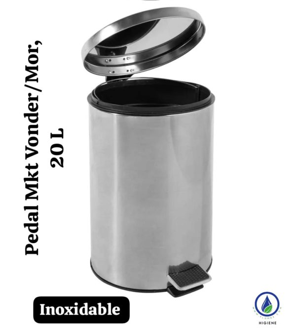 Basu Inox Pedal  Mkt Vonder/Mor (45 x 29 ), 20 L - Imagen 3