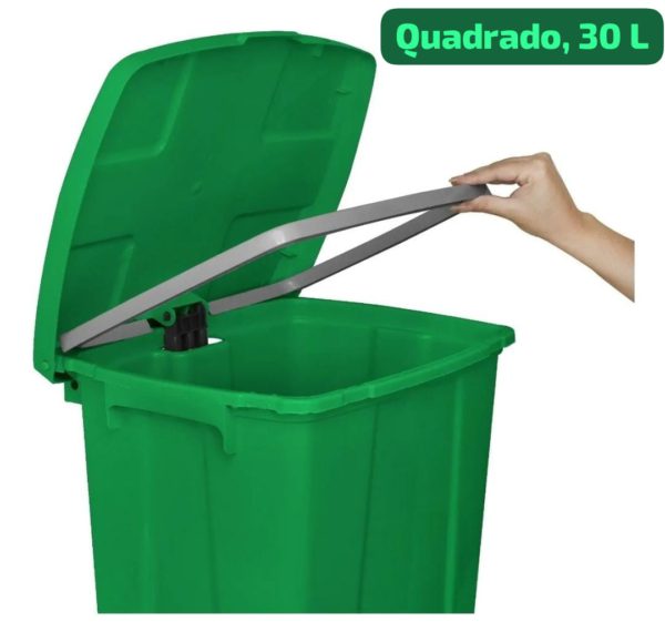 Basurero Quadrado c/ Pedal, 30 L - Imagen 2