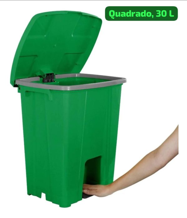 Basurero Quadrado c/ Pedal, 30 L - Imagen 4