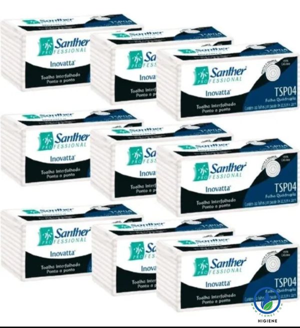 Papel Intercalada Santher Hoja Cuadruple, 1200 hojas (120 x10) - Imagen 2