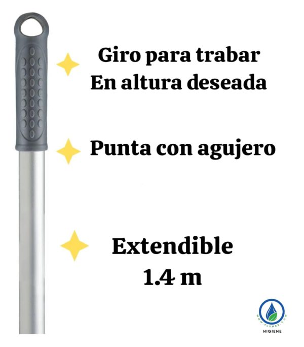 Kit Carro Mopa Pro, 20 L, cabo, soporte y Mopa Humeda. - Imagen 4