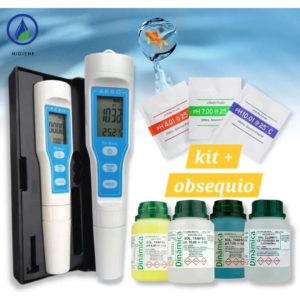 Kit Medidor de pH digital bolsillo C/ kit de solución (pH 4, 7, 10)