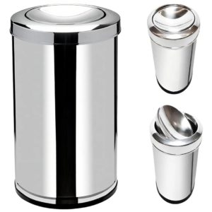 Basurero Inox Basculante JCS, 20 L
