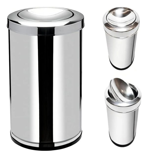 Basurero Inox Basculante JCS, 20 L