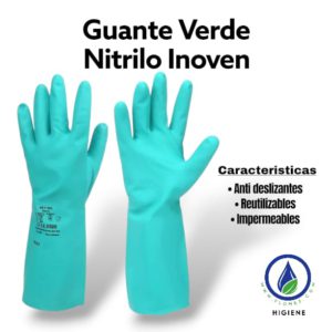 Guante Verde Nitrilo Inoven