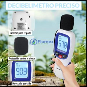 Decibelimetro Digital Pro Sonido/Ruido, 1.5 V