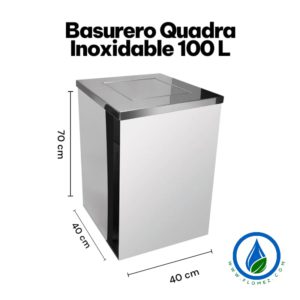 Basurero Quadra Inoxidable 100 L