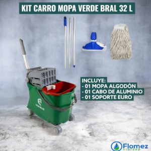 Kit Carro Mopa Verde Bral 32 L