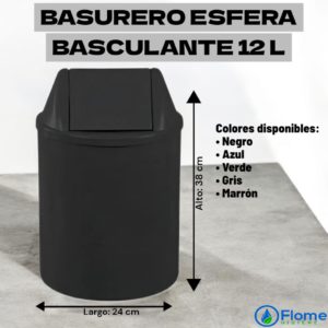Basurero Esfera Basculante 12 L