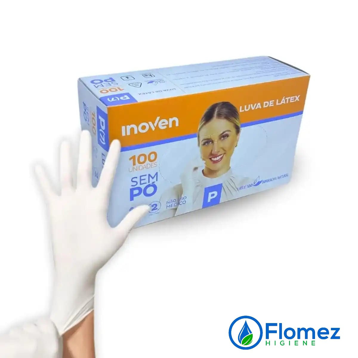 Guantes de Látex s/ polvo Inoven, 100 un - Imagen 2