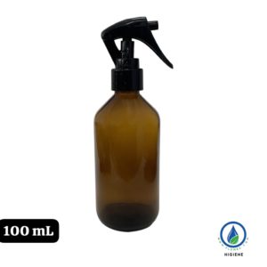 Frasco Ambar Vidrio Mini Spray, 100 mL