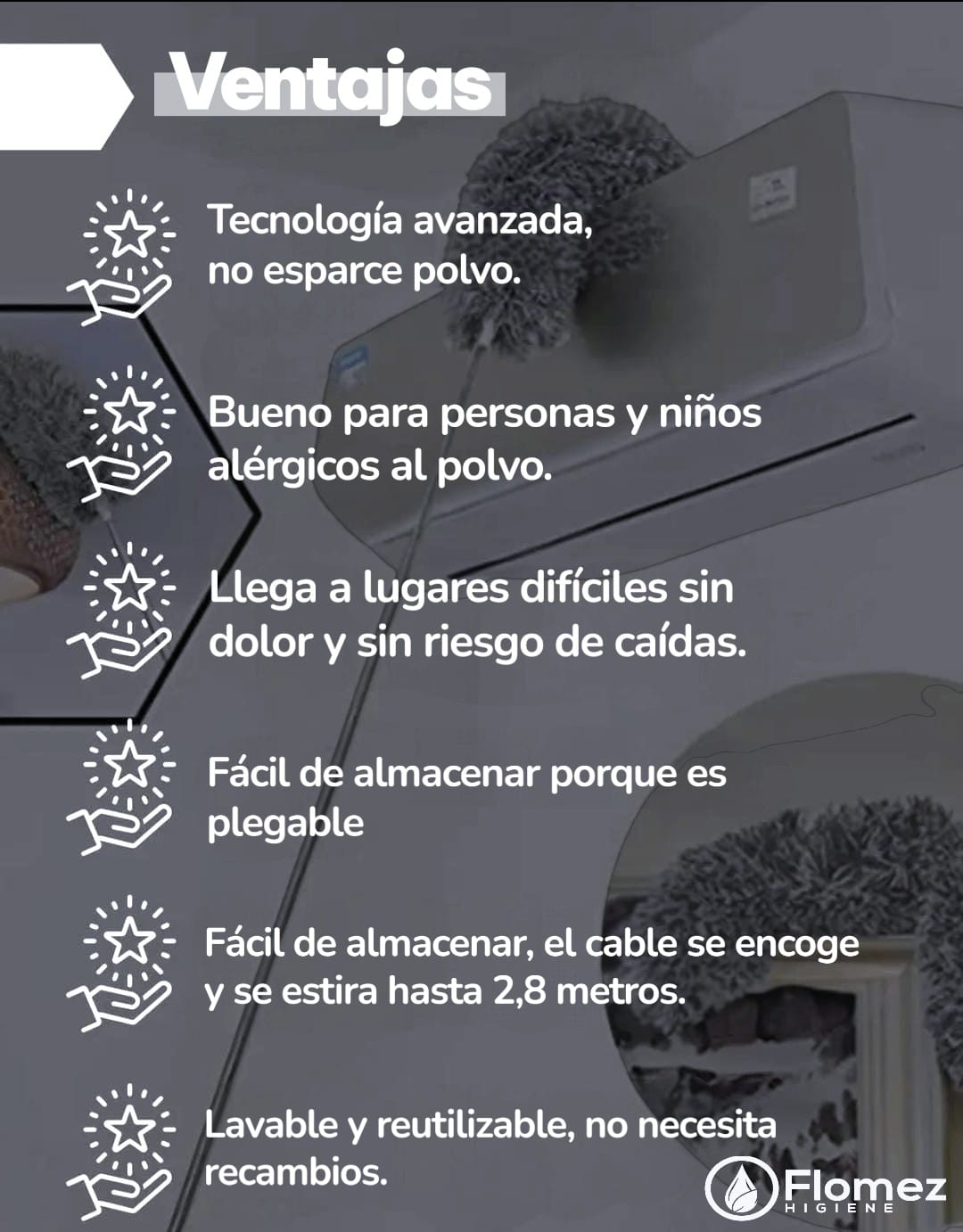 Paño plumero electroestatico de microfibra - Imagen 2