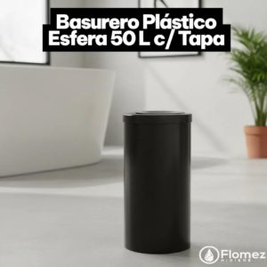 Basurero Plastico Esfera 50 L c/ Tapa