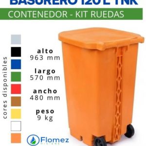 BASURERO 120 L TNK CON RUEDAS
