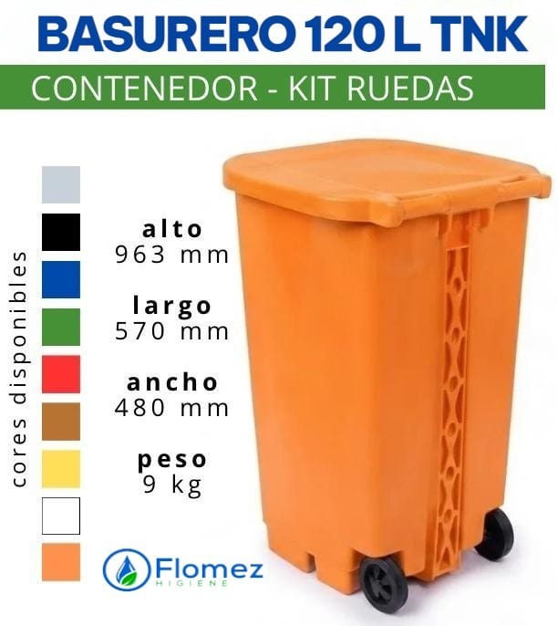 BASURERO 120 L TNK CON RUEDAS