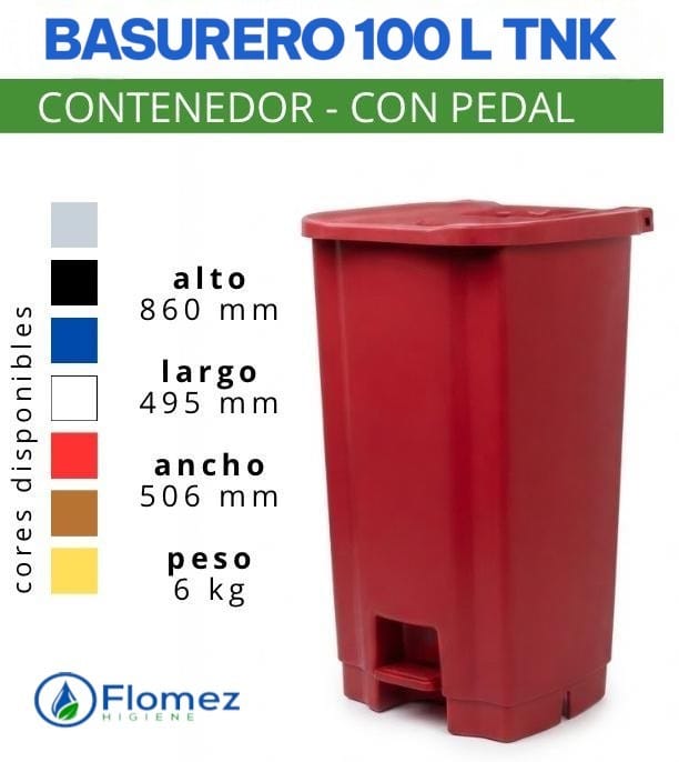 BASURERO 100 L TNK PEDAL