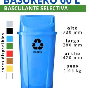 BASURERO SELECTIVO TNK 60 L