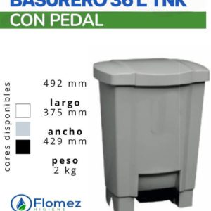BASURERO 36 L TNK CON PEDAL