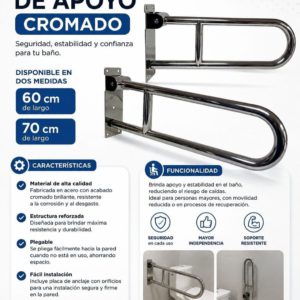 Barra de apoyo cromado