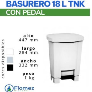 BASURERO 18 L TNK CON PEDAL