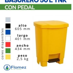 BASURERO 50 L TNK CON PEDAL